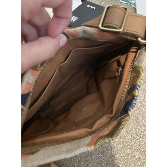 Fossil Preston Floral Cowhide Leather Crossbody Bag Purse Expandable Zipper - Picture 16 of 16